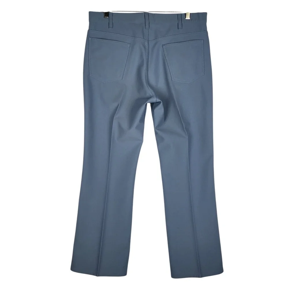 Vintage Levis Polyester Pants Mens 36x30 Blue 70s Western‎ Rockabilly Hippie